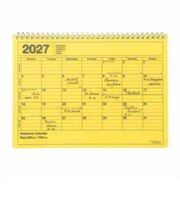 【2027年1月始まり】　マークス（MARK'S）　ノートブックカレンダー　M　マンスリーブロック　27WDR-NB1-YE　イエロー　月曜始まり