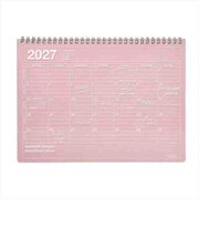 【2027年1月始まり】 マークス(MARK'S) ノートブックカレンダー M マンスリーブロック 27WDR-NB1-PK ピンク 月曜始まり