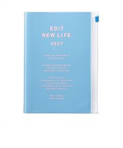 【2027年1月始まり】 エディット(EDiT) タイポポケット B6変型 デイリー1日1ページ 27WDR-ETA03-BL モーニングブルー 月曜始まり