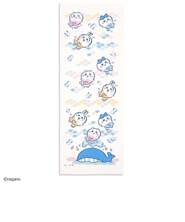 タオル美術館　『ちいかわ』　手ぬぐいタオル　なみなみ　ブルー