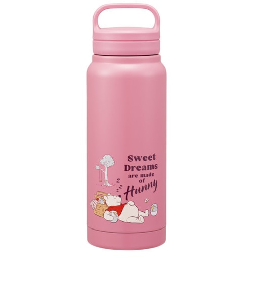 スケーター（Skater）　スクリューハンドル付マグボトル　くまのプーさん　500mL　STSC5　くすみピンク