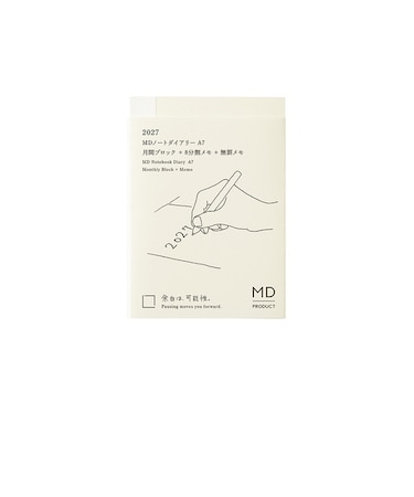 【2026年12月始まり】　エムディプロダクト（MD　PRODUCT）　MDノートダイアリー　A7　マンスリーブロック　22485　月曜始まり