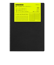 【2026年10月始まり】 ミドリ(MIDORI) フラットダイアリー A5 マンスリーブロック 22459 黒 月曜始まり