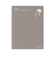 【2027年1月始まり】　ミドリ（MIDORI）　ポケットダイアリー　A6　ウィークリーブロック　22447　オジサン柄　月曜始まり