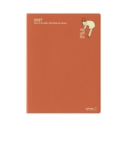【2027年1月始まり】 ミドリ(MIDORI) ポケットダイアリー A6 マンスリーブロック 22446 オジサン柄 月曜始まり