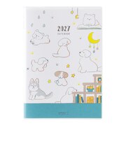 【2027年1月始まり】　ミドリ（MIDORI）　ポケットダイアリー　B6　ウィークリーレフト　22448　イヌ柄　月曜始まり