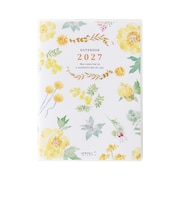【2027年1月始まり】　ミドリ（MIDORI）　ポケットダイアリー　A6　ウィークリー見開き2週間　22444　カントリータイム花柄　月曜始まり