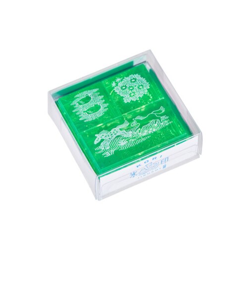 キングジム（KING　JIM）　透明スタンプ「氷印」　3個セット　CLSSCC－004　ソヨカゼセット