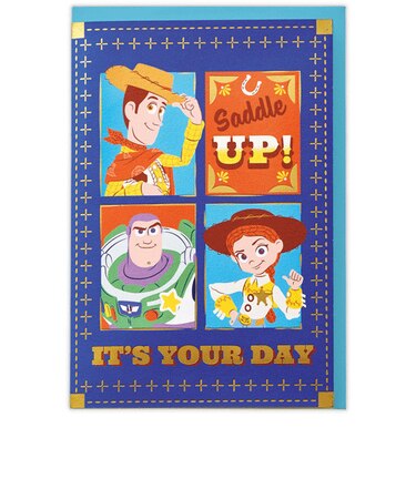 ホールマーク（Hallmark）　立体オルゴールカード　誕生お祝い　ディズニー　トイ・ストーリー　854287　ウエスタンミュージック