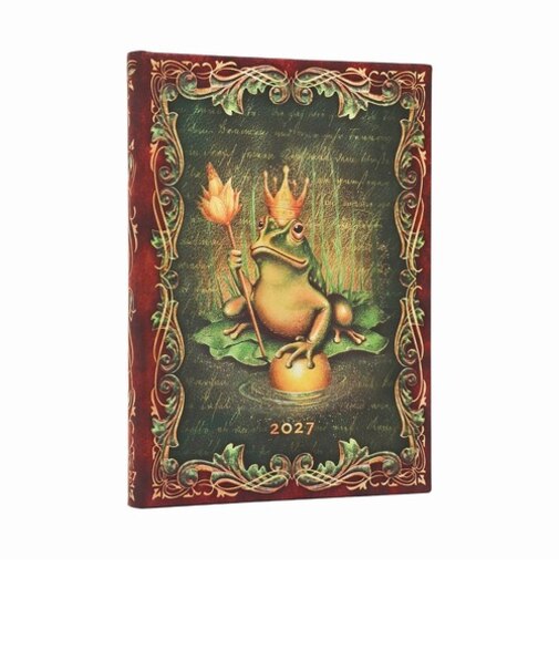 【2027年1月始まり】　ペーパーブランクス（Paperblanks）　ハードカバーダイアリー　B6　ウィークリーレフト　グリム兄弟　かえるの王子さま　月曜始ま