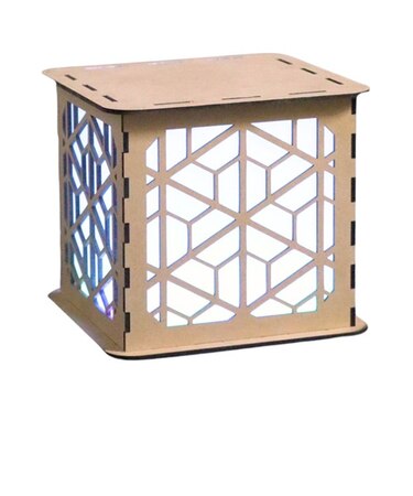 ゼニック（ZENiQ）　WAGARA　障子ランプ　組み立て式　行燈（あんどん）　亀甲紋（きっこうもん）