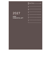 【2027年1月始まり】 ダイゴー Appoint ノートシリーズ A5 ウィークリーレフト E8153 ブラウン 月曜始まり