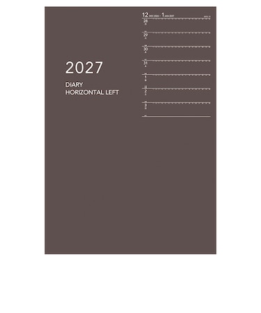 【2027年1月始まり】　ダイゴー　Appoint　ノートシリーズ　A5　ウィークリーレフト　E8153　ブラウン　月曜始まり