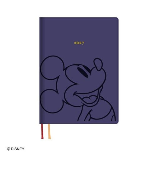 【2026年12月始まり】　ダイゴー　ディズニーダイアリー　B6　ウィークリーレフト　E6162　ミッキー/ネイビー　月曜始まり