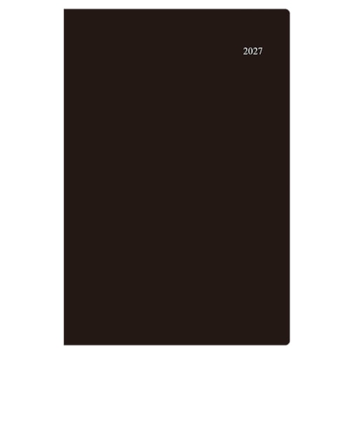 【2027年1月始まり】　ダイゴー　Appoint　チャートシリーズ　一覧タイプ　A5　マンスリーガントチャート　E1681　ブラック　月曜始まり