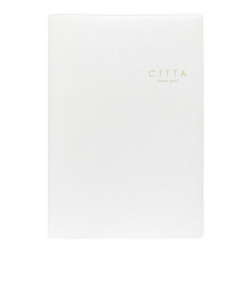 【2026年10月始まり】　チッタ（CITTA）　DIARY　A5　ウィークリーバーチカル　E5338　ピュアホワイト　月曜始まり