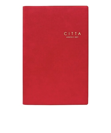 【2026年10月始まり】　チッタ（CITTA）　DIARY　B5　マンスリー見開き2ヶ月ブロック　E5346　ルージュレッド　月曜始まり