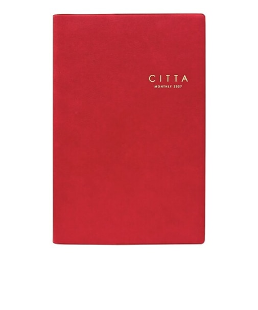 【2026年10月始まり】　チッタ（CITTA）　DIARY　B5　マンスリー見開き2ヶ月ブロック　E5346　ルージュレッド　月曜始まり