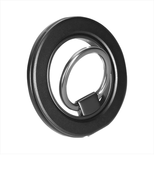 モッテル（MOTTERU）　マグネットリング&スタンド　両面マグネット　MOT－SRING09－BK　ブラック