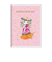 【2026年12月始まり】　サンスター文具　ストーリーブック　水森亜土　B6　ウィークリーレフト　S2959860　ピンク　月曜始まり