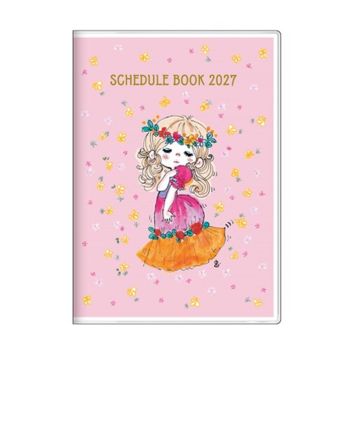 【2026年12月始まり】　サンスター文具　ストーリーブック　水森亜土　B6　ウィークリーレフト　S2959860　ピンク　月曜始まり