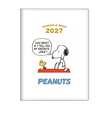 【2026年10月始まり】　サンスター文具　スヌーピー　A6　マンスリーブロック　S2959887　ホワイト　月曜始まり