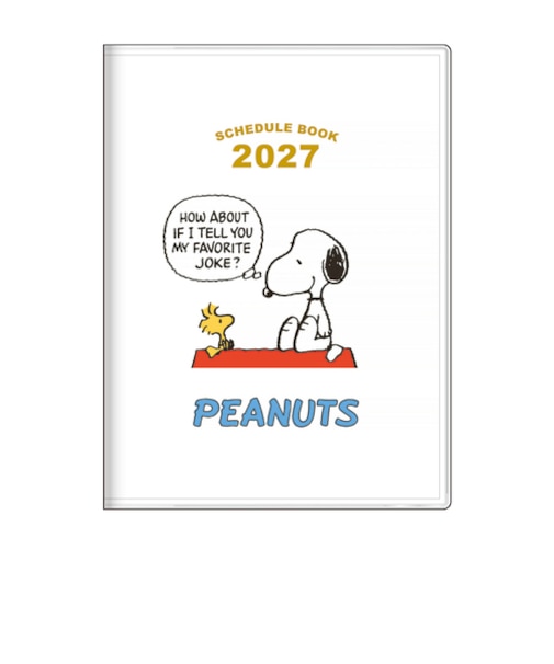 【2026年10月始まり】　サンスター文具　スヌーピー　A6　マンスリーブロック　S2959887　ホワイト　月曜始まり