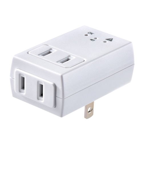 エルパ（ELPA）　過電流アラームで電気火災を防ぐ電源タップ　AC2個口　A－A2L（W）　ホワイト