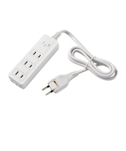 エルパ（ELPA）　過電流アラームで電気火災を防ぐ電源タップ　AC4個口　1m　WB－A41（W）　ホワイト