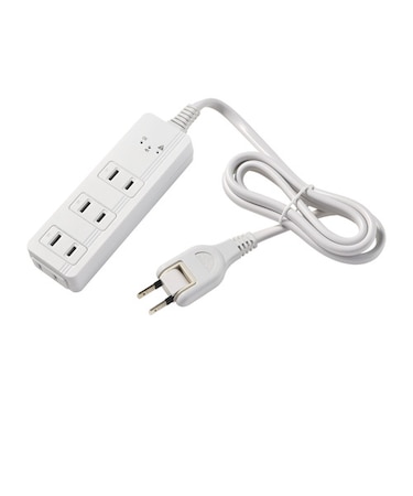 エルパ（ELPA）　過電流アラームで電気火災を防ぐ電源タップ　AC4個口　1m　WB－A41（W）　ホワイト