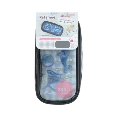 サンスター文具　シールデコペンケース　ペタミー（Petamee）　ブラック