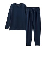 ハンズ（HANDS）　　リカバリーウェア　長袖+ロングパンツセット　レディースS　ネイビー　【ネット限定セット】