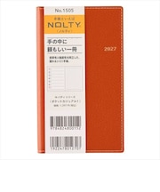 【2026年12月始まり】 ノルティ(NOLTY) ポケットカジュアル1 定形外 ウィークリーレフト 1505 オレンジ 月曜始まり