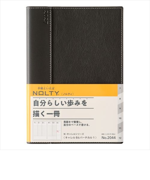 【2026年12月始まり】　ノルティ（NOLTY）　キャレル　B6　ウィークリーバーチカル　2044　ダークグレー　月曜始まり