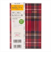 【2026年11月始まり】　ノルティ（NOLTY）　マンスリーB6-i　マンスリーブロック　2638　タータンレッド　日曜始まり