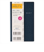 【2026年12月始まり】 ノルティ(NOLTY) マンスリースリム-i アイダにメモ マンスリーブロック 1643 ネイビー 月曜始まり