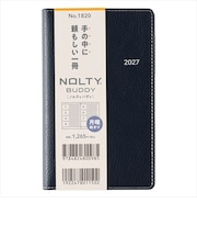【2026年12月始まり】 ノルティ(NOLTY) バディ1 定形外 ウィークリーホリゾンタル 1820 ネイビー 月曜始まり