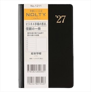 【2026年11月始まり】　ノルティ（NOLTY）　能率手帳1　定形外　ウィークリーレフト　1211　黒　月曜始まり