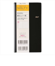 【2026年12月始まり】　ノルティ（NOLTY）　エクセル11　定形外　ウィークリーレフト　1378　黒　日曜始まり