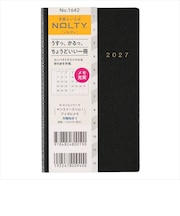 【2026年12月始まり】 ノルティ(NOLTY) マンスリースリム-i アイダにメモ マンスリーブロック 1642 ブラック 月曜始まり