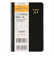 【2026年12月始まり】　ノルティ（NOLTY）　能率手帳4　定形外　ウィークリーレフト　1226　黒　月曜始まり