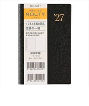 【2026年12月始まり】　ノルティ（NOLTY）　能率手帳ライツ3　定形外　ウィークリーレフト　1251　黒　月曜始まり
