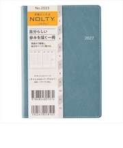 【2026年12月始まり】　ノルティ（NOLTY）　キャレル　A6　ウィークリーバーチカル　2023　ブルー　月曜始まり