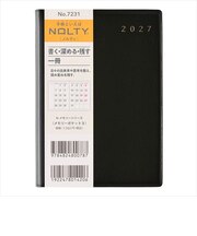 【2026年12月始まり】 ノルティ(NOLTY) メモリーポケット3 A6 マンスリーブロック 7231 黒 月曜始まり