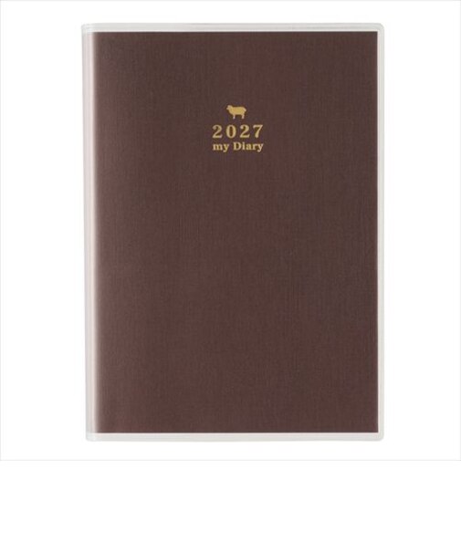 【2027年1月始まり】　ペイジェム（PAGEM　by　NOLTY）　メモリー（日記）　A6　デイリー1日1ページ　8503　チョコレート　日曜始まり