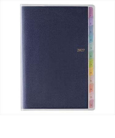 【2026年12月始まり】　ペイジェム（PAGEM　by　NOLTY）　ウィークリーＢ6-iメモ　ウィークリーホリゾンタル　2241　ネイビー　月曜始まり
