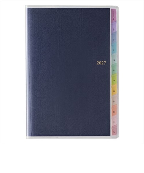 【2026年12月始まり】　ペイジェム（PAGEM　by　NOLTY）　ウィークリーＢ6-iメモ　ウィークリーホリゾンタル　2241　ネイビー　月曜始まり