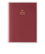 【2027年1月始まり】 ペイジェム(PAGEM by NOLTY) メモリー(日記) B7 デイリー2日1ページ 8502 レッド 日曜始まり