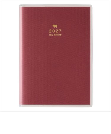 【2027年1月始まり】　ペイジェム（PAGEM　by　NOLTY）　メモリー（日記）　B7　デイリー2日1ページ　8502　レッド　日曜始まり