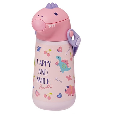スケーター（Skater）　ダイカットストローステンレスボトル　370mL　ハッピー＆スマイル　SSH4D